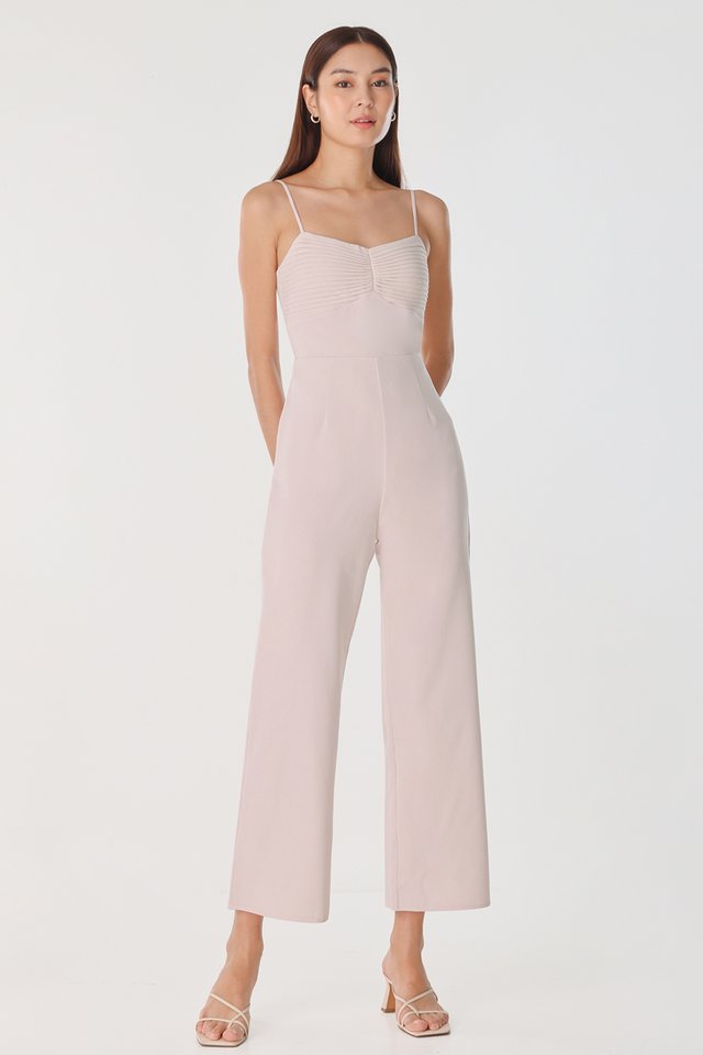 CHRISTIE PLEATED JUMPSUIT (CLAY PINK)