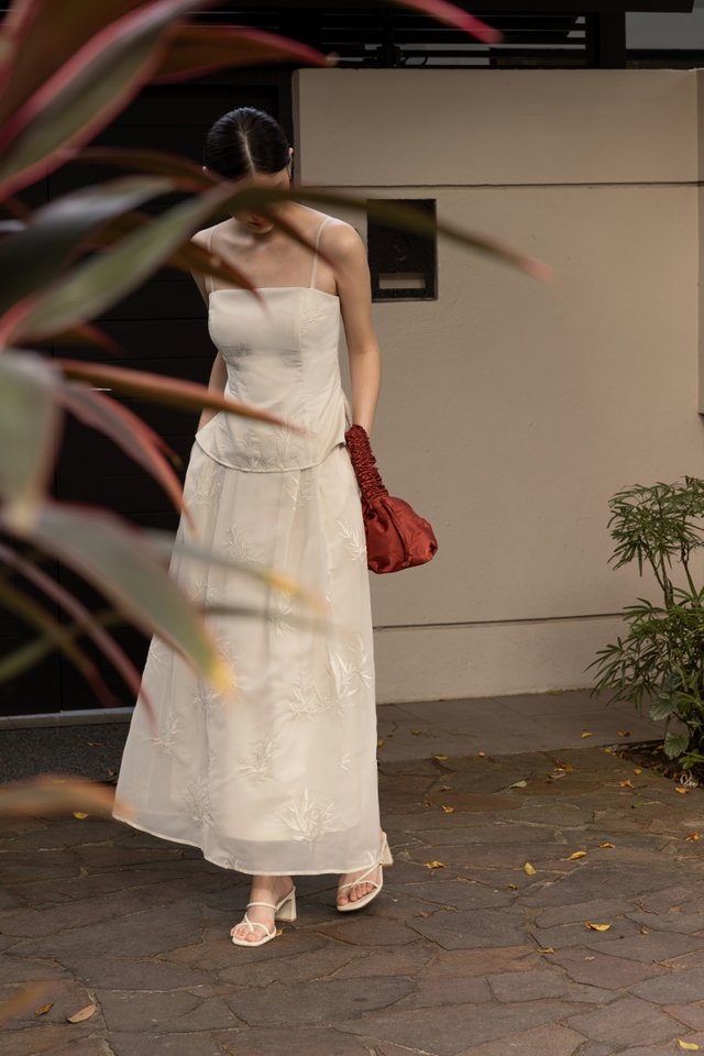 CALLYS FLORAL EMBROIDERED ORGANZA SKIRT SET