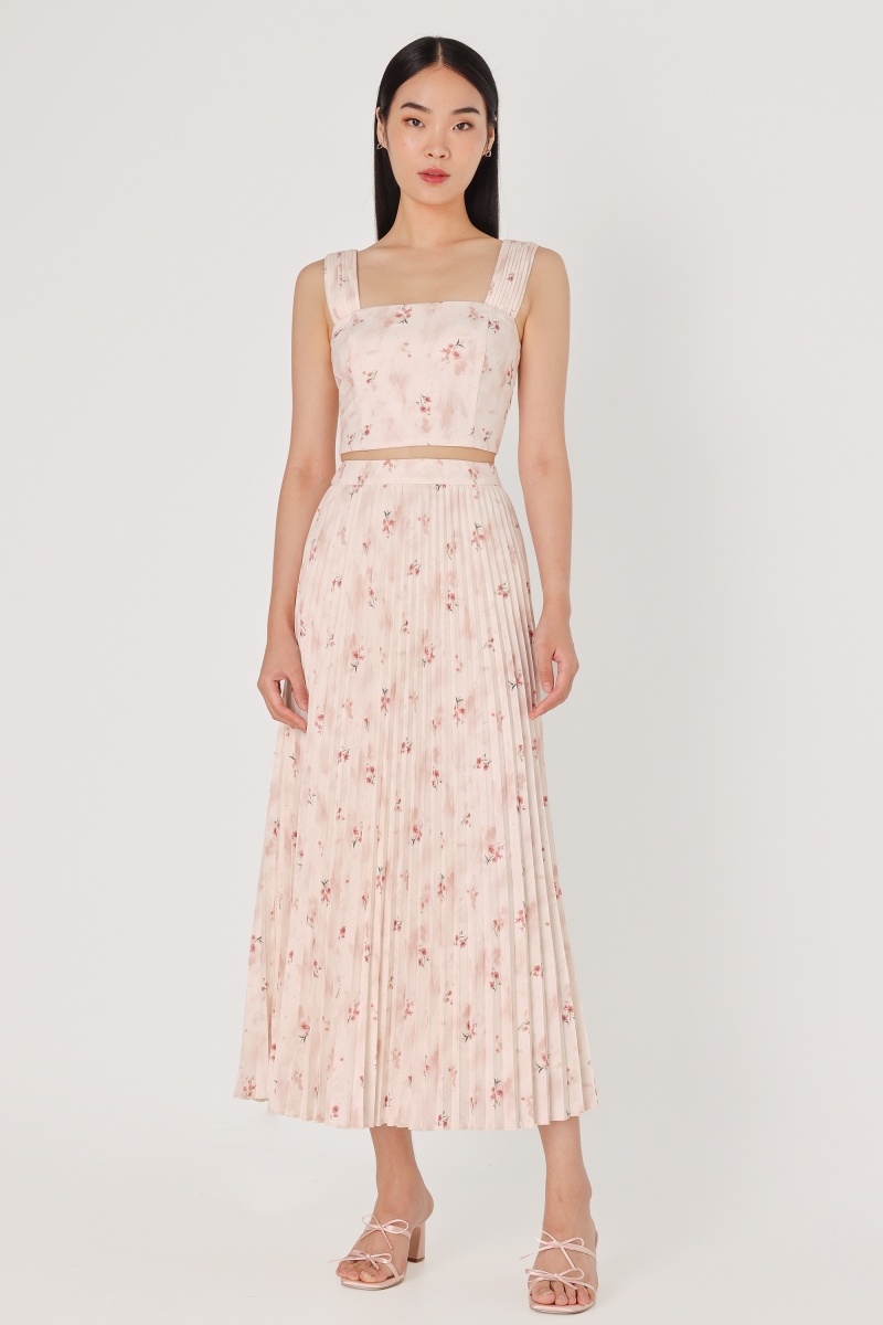 Flower Patch Pleated Skirt