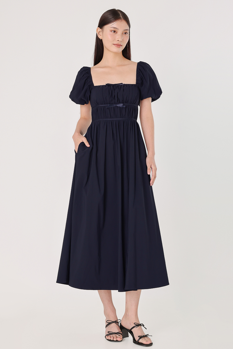 Mette Bat Sleeves Dress Cashmere Blue