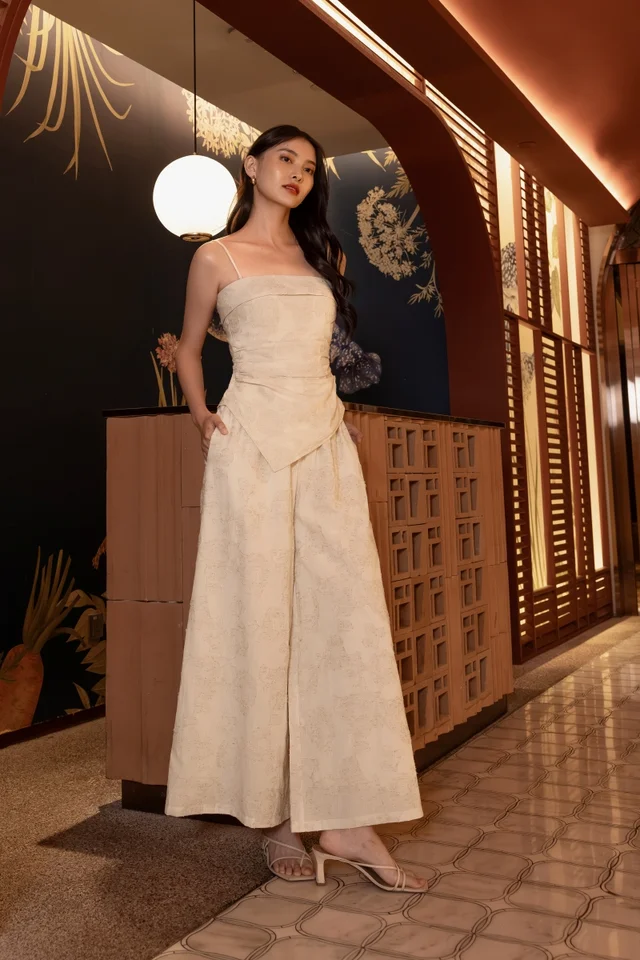 CHARMAINE LINEN FLORAL PANTS SET