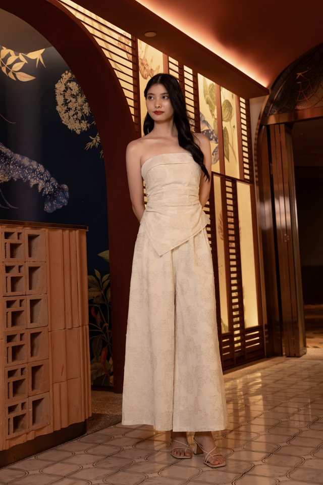 CHARMAINE LINEN FLORAL PANTS SET