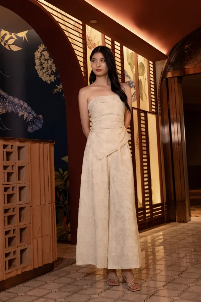 CHARMAINE LINEN FLORAL PANTS SET