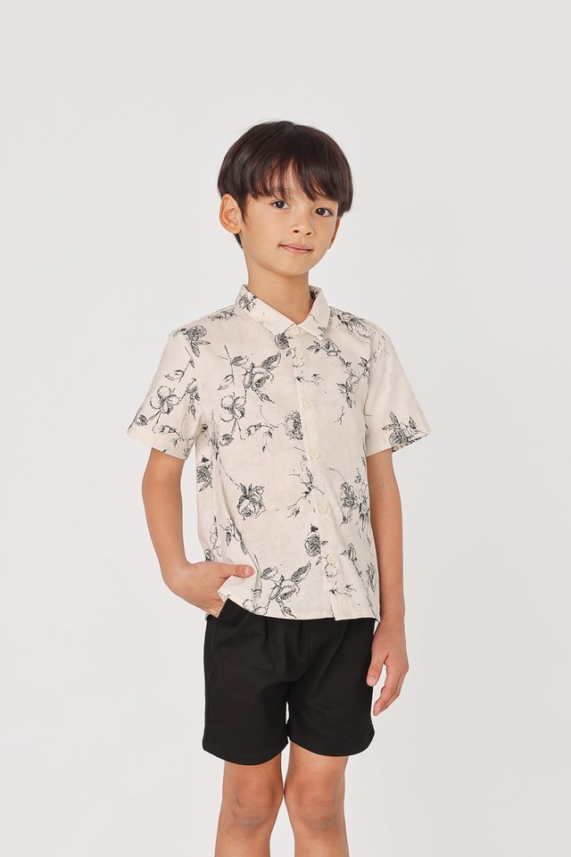 JULIAN FLORAL COLLARED BUTTON SHIRT - MINI BOY