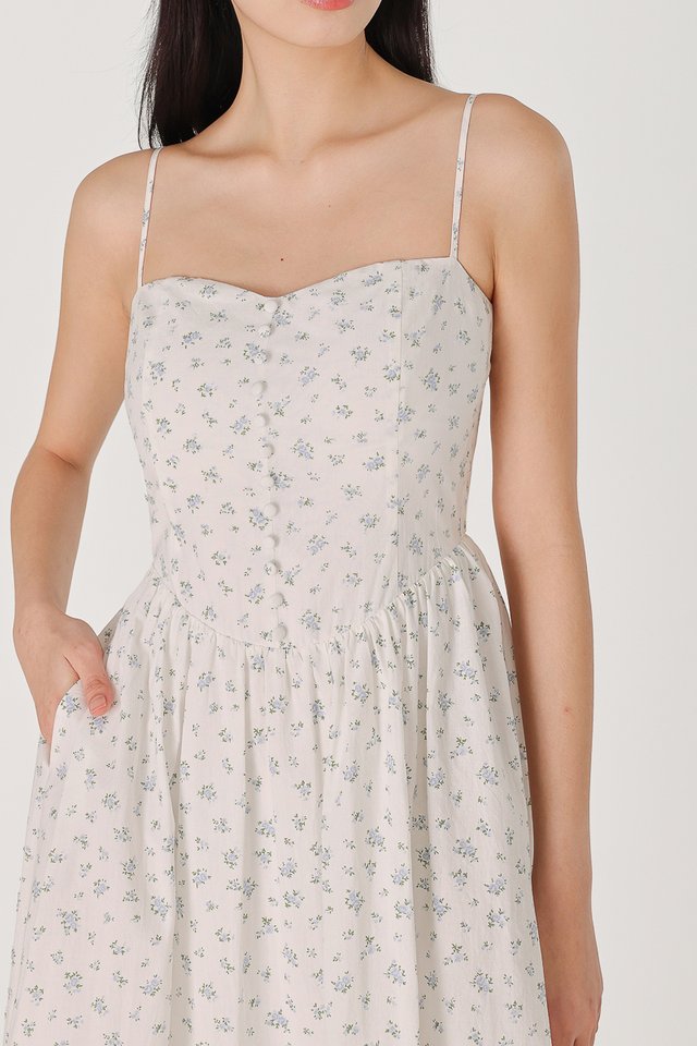 ZOELLA PADDED SWEETHEART CORSET MIDAXI DRESS (FLORAL)