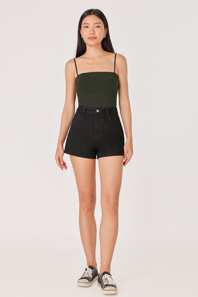 DAY OFF BASIC DENIM SHORTS (BLACK)