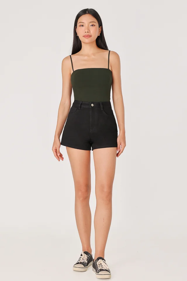DAY OFF BASIC DENIM SHORTS (BLACK)