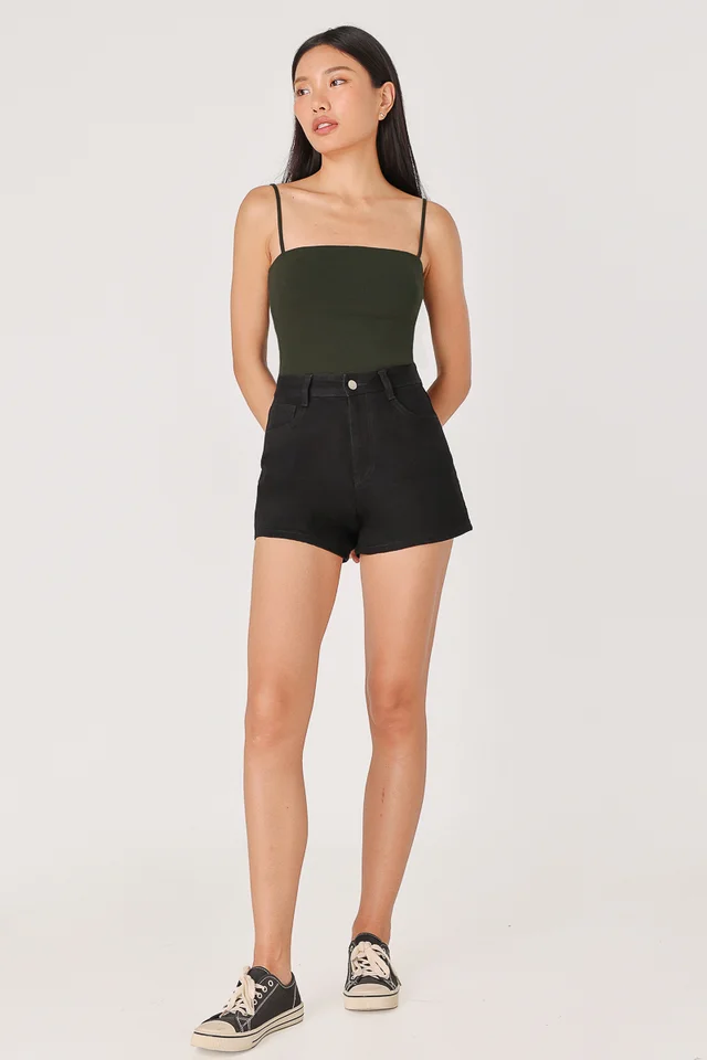 DAY OFF BASIC DENIM SHORTS (BLACK)