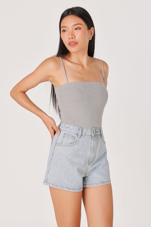 DAY OFF BASIC DENIM SHORTS (LIGHT WASHED)