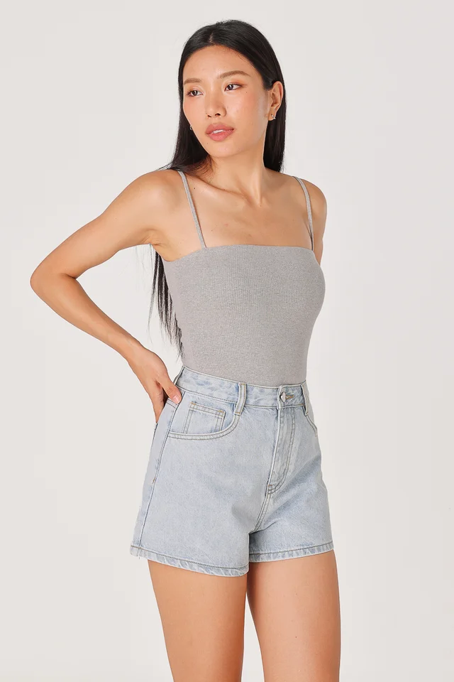 DAY OFF BASIC DENIM SHORTS (LIGHT WASHED)
