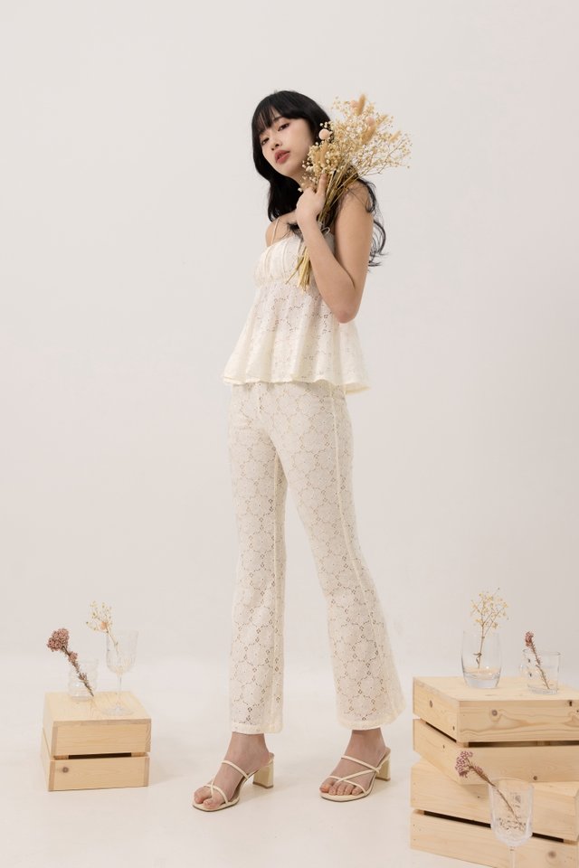 JOVANA EYELET PANTS SET