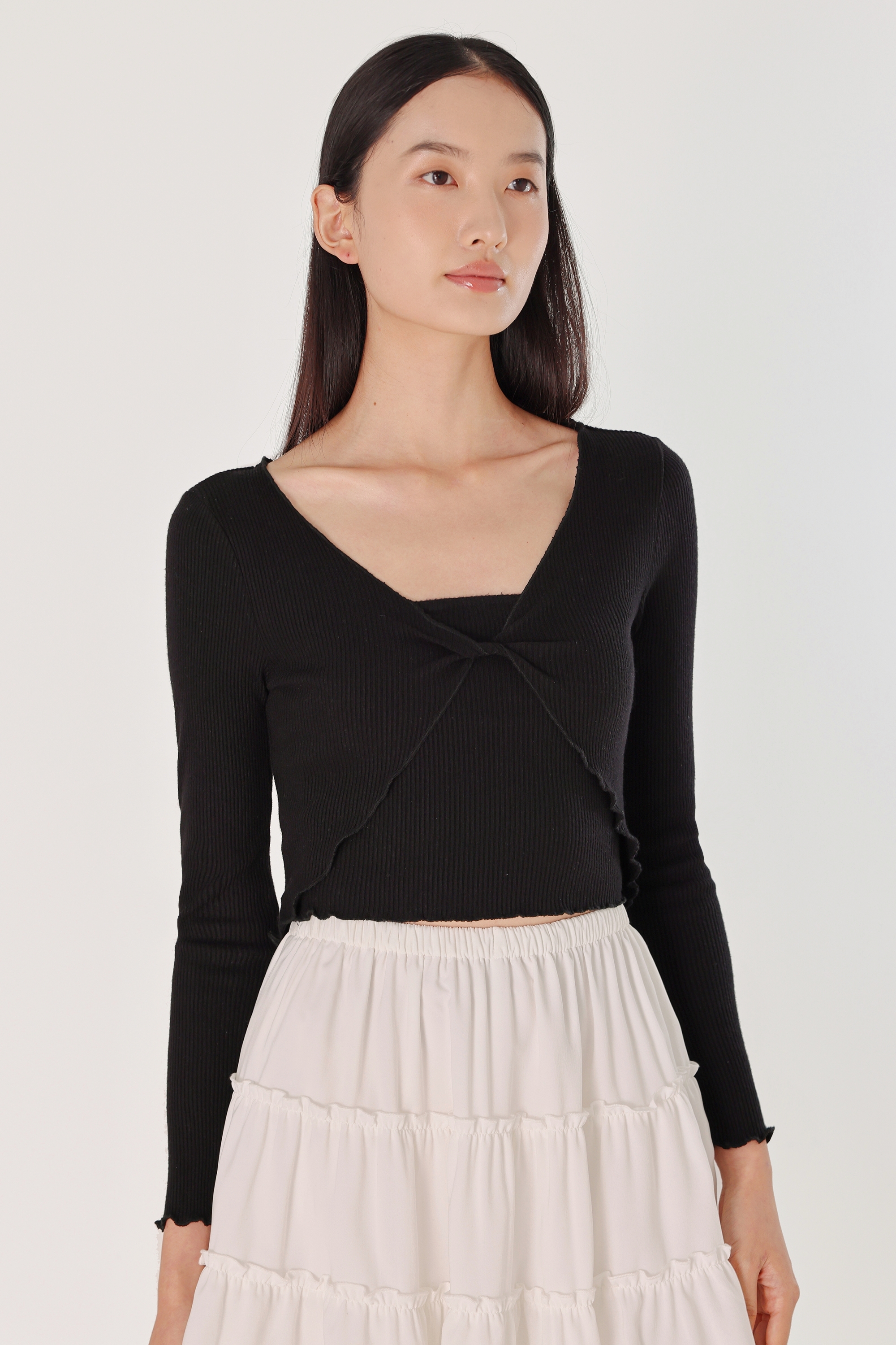 トップス hholic lib stretch cardigan 2pieces set 5l4a0211.jpg