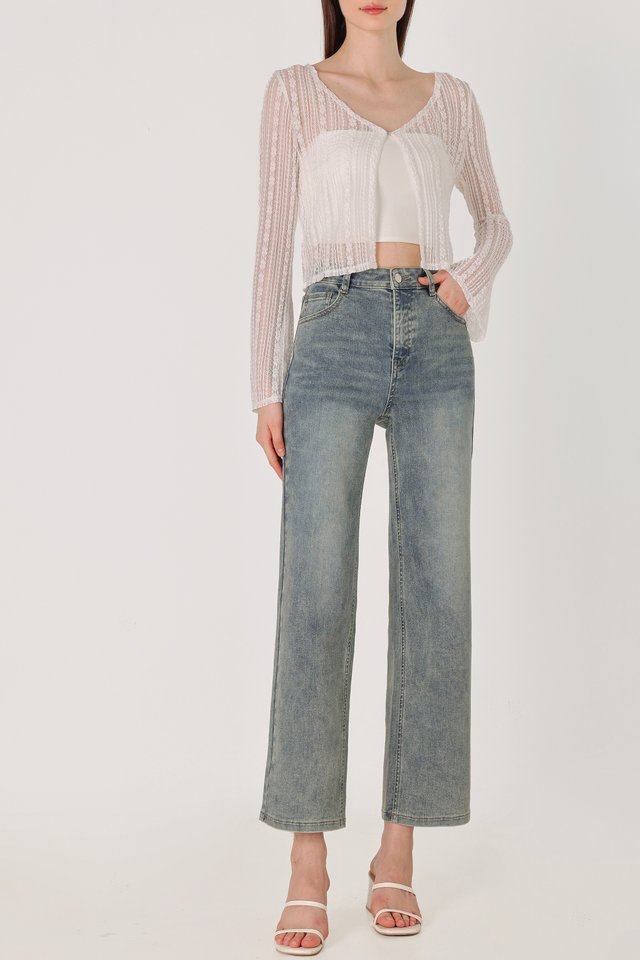 MOONLIGHT SLIM FIT STRAIGHT LEG STRETCHY DENIM JEANS - REGULAR (LIGHT WASHED)