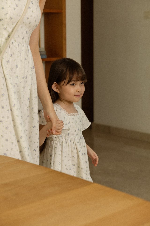 GRAYCE FLORAL TIE-BACK DROPWAIST DRESS - MINI GIRL