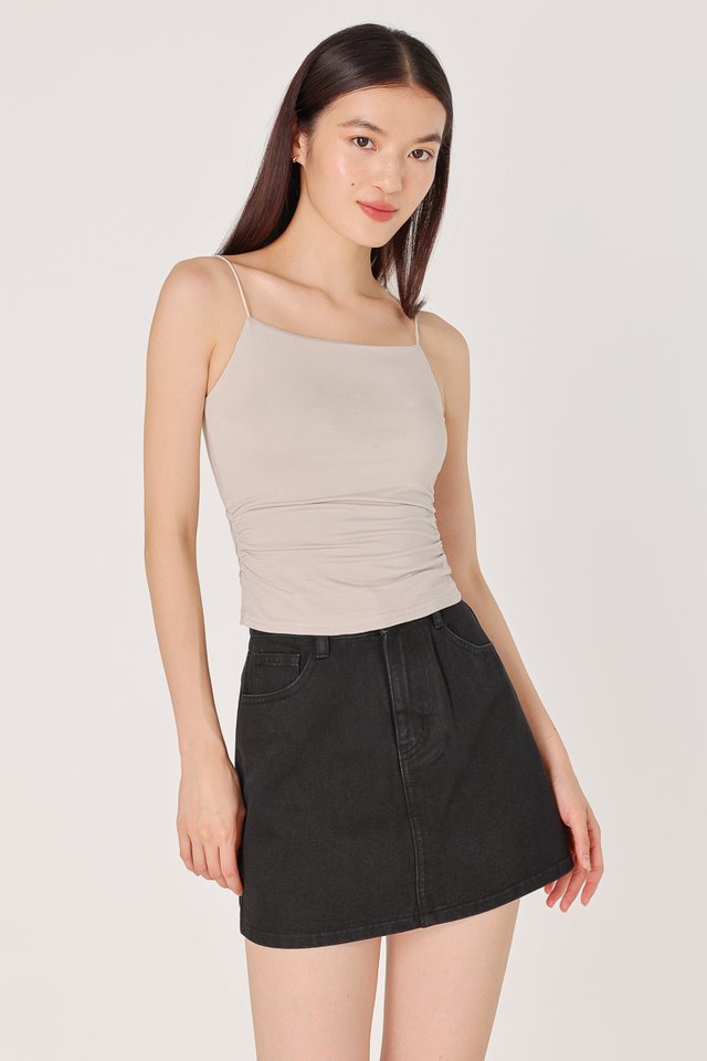 MARKLE PADDED SIDE RUCHED CAMI TOP (OAT)