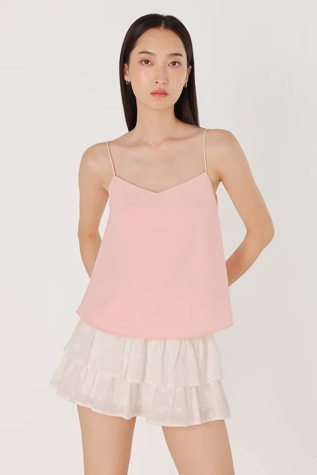 ARINA REVERSIBLE PADDED CAMI TOP (PINK)