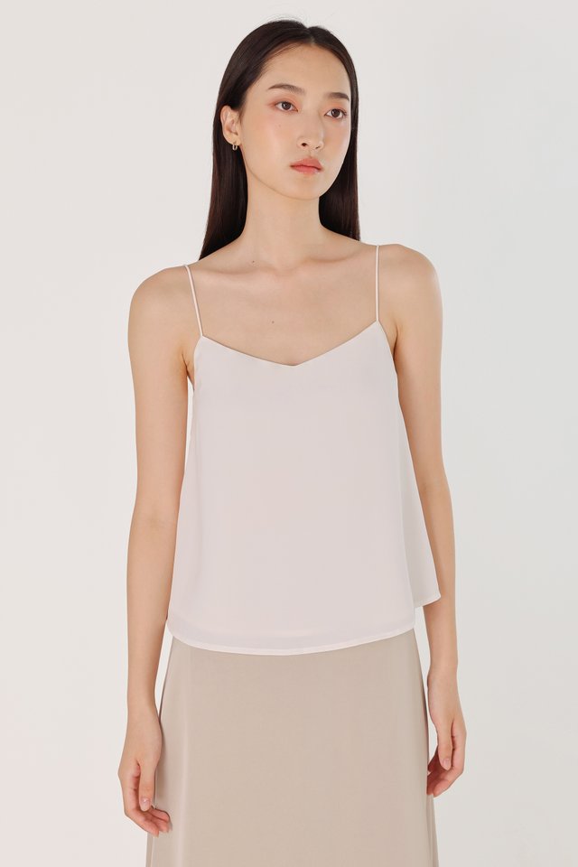 ARINA REVERSIBLE PADDED CAMI TOP (WHITE)