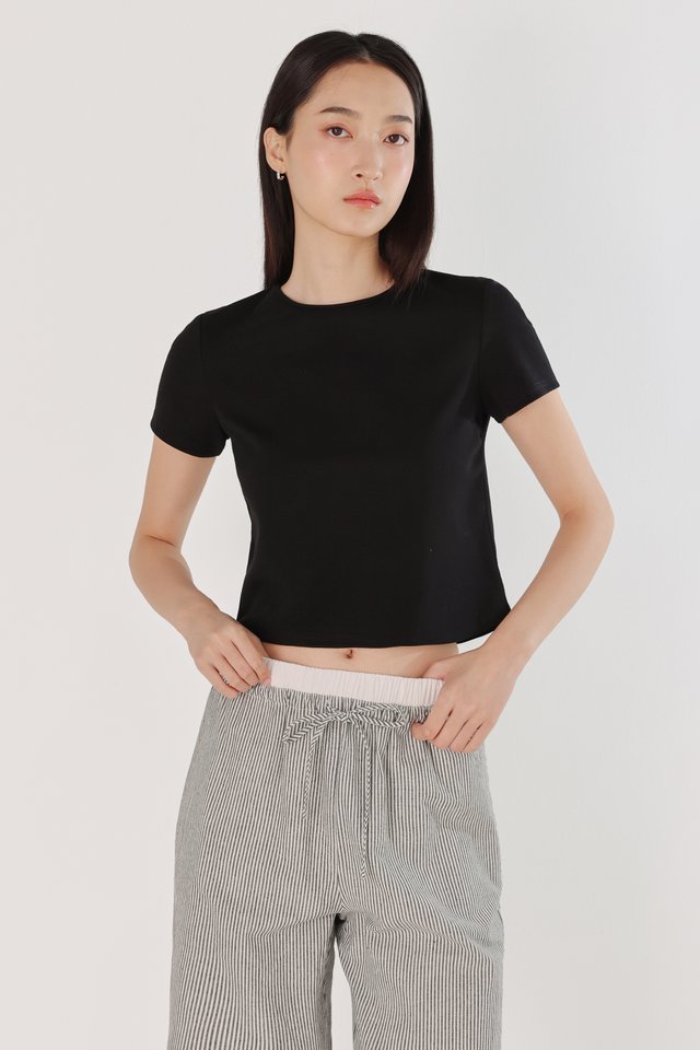 TASYA BASIC CREW NECK TEE (BLACK)