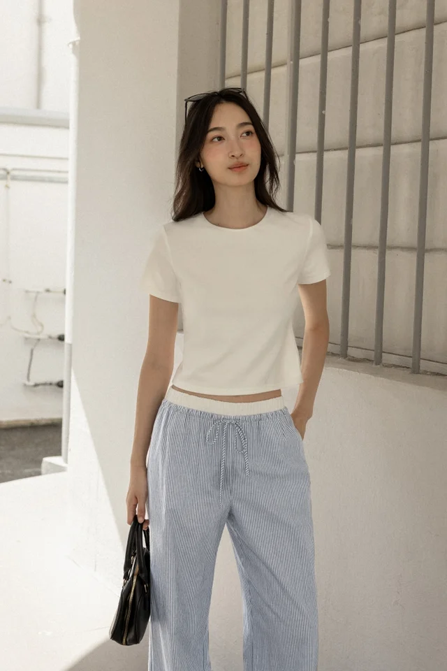 TASYA BASIC CREW NECK TEE (WHITE)
