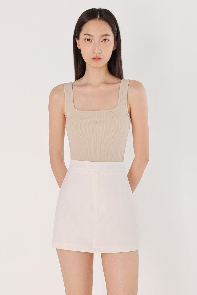 RAELYN BASIC OVERLAP SKORTS (WHITE)