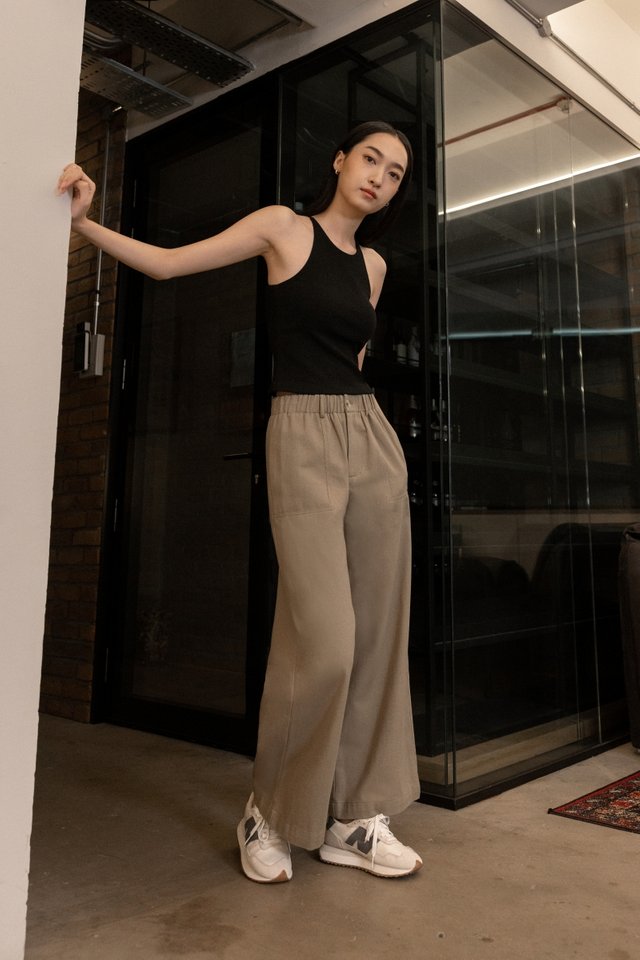MARGO PULL ON POCKET PANTS - REGULAR (TAUPE BROWN)