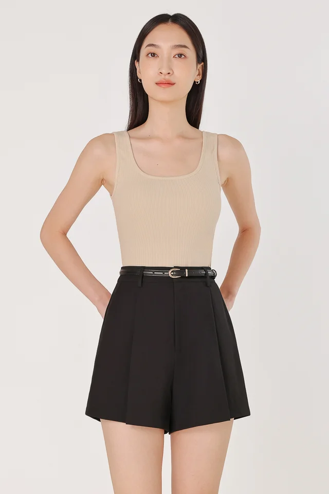 LILA REVERSIBLE PADDED RIBBED TANK TOP (OAT)