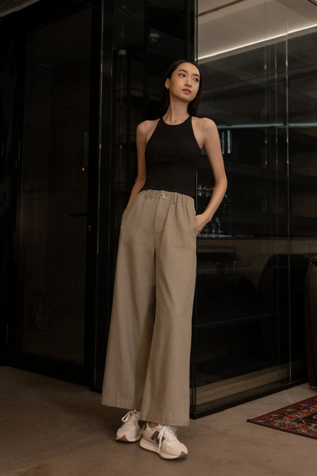MARGO PULL ON POCKET PANTS - REGULAR (TAUPE BROWN)