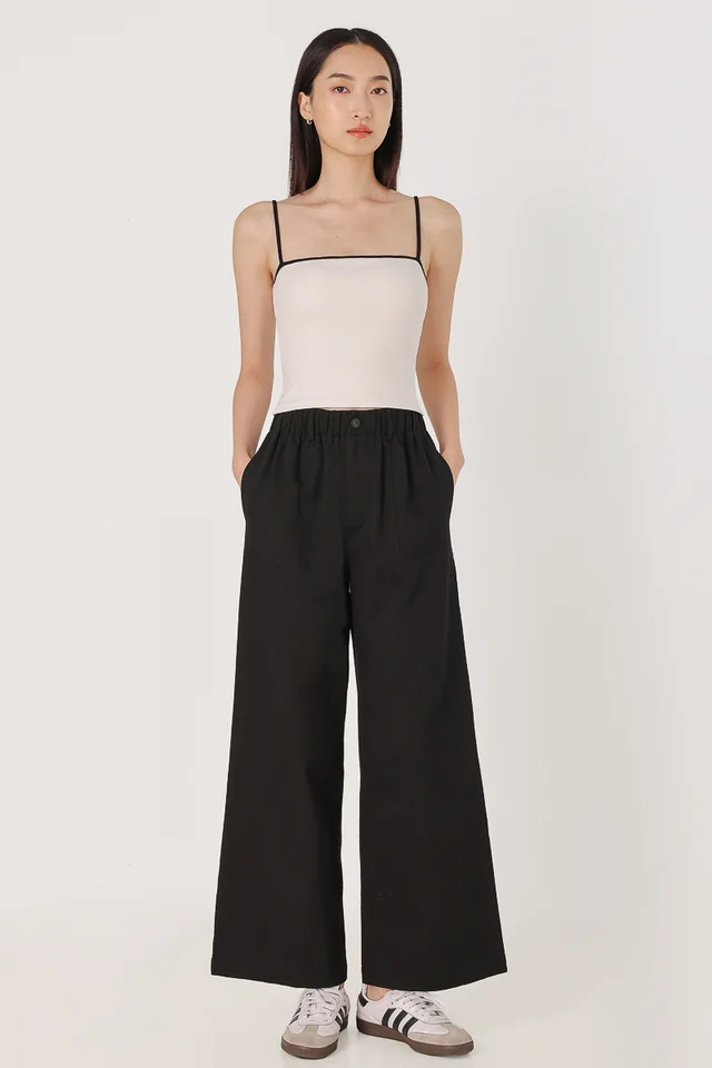 MARGO PULL ON POCKET PANTS - REGULAR (BLACK)