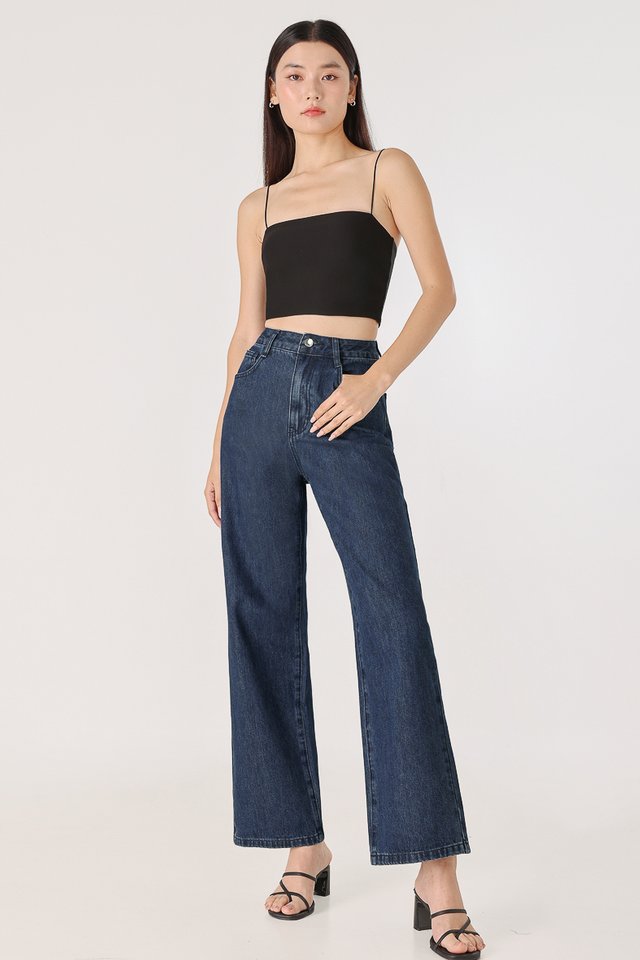 DIVINE DENIM STRAIGHT LEG JEANS - REGULAR (DARK WASHED)