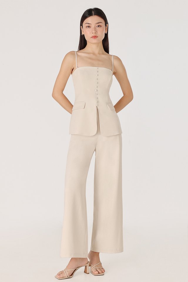 ALDA BUSINESS STRAIGHT LEG PANTS - PETITE (OAT)