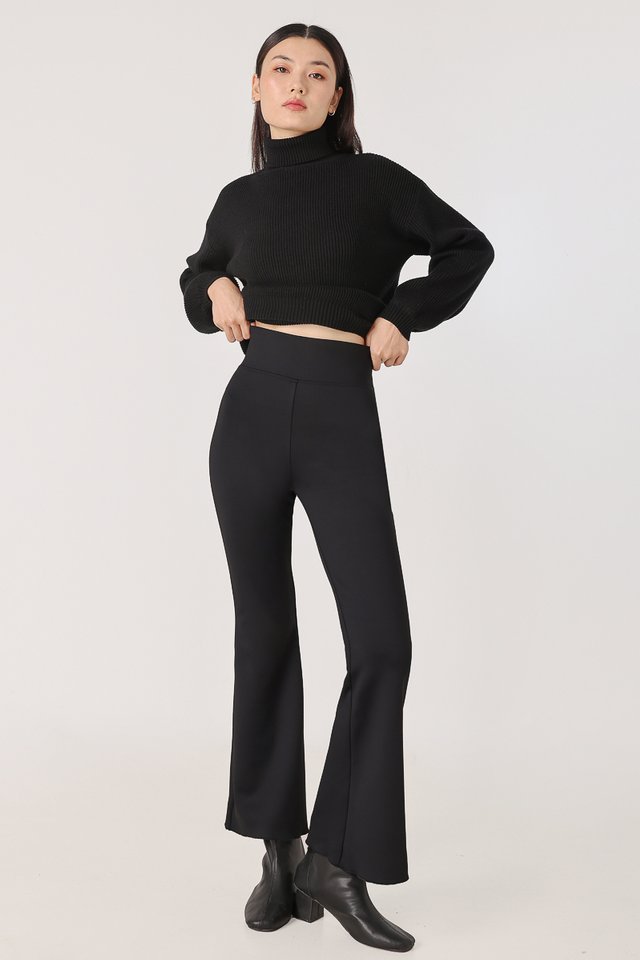 KAIRA THERMAL FLEECE HIGH WAIST BOOTCUT LEGGINGS - PETITE