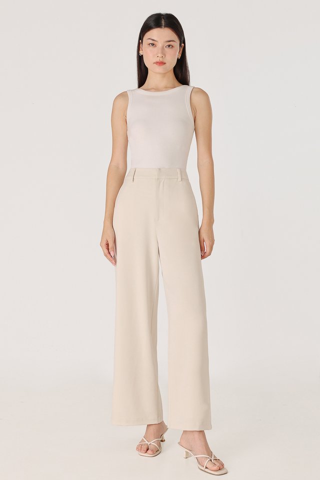 ALDA BUSINESS STRAIGHT LEG PANTS - REGULAR (OAT)