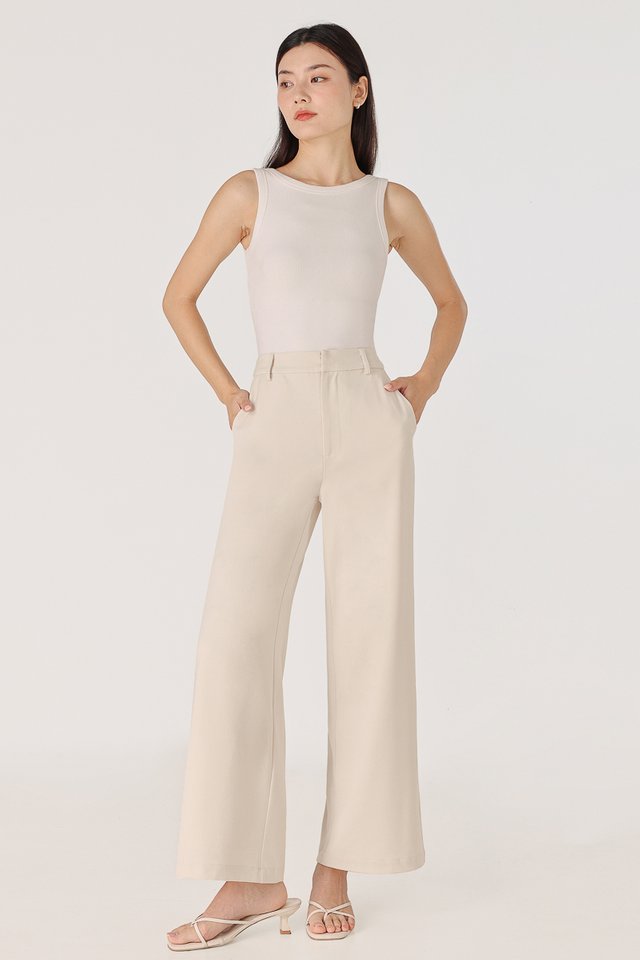 ALDA BUSINESS STRAIGHT LEG PANTS - REGULAR (OAT)