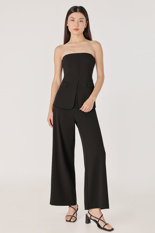 ALDA BUSINESS STRAIGHT LEG PANTS - PETITE (BLACK)