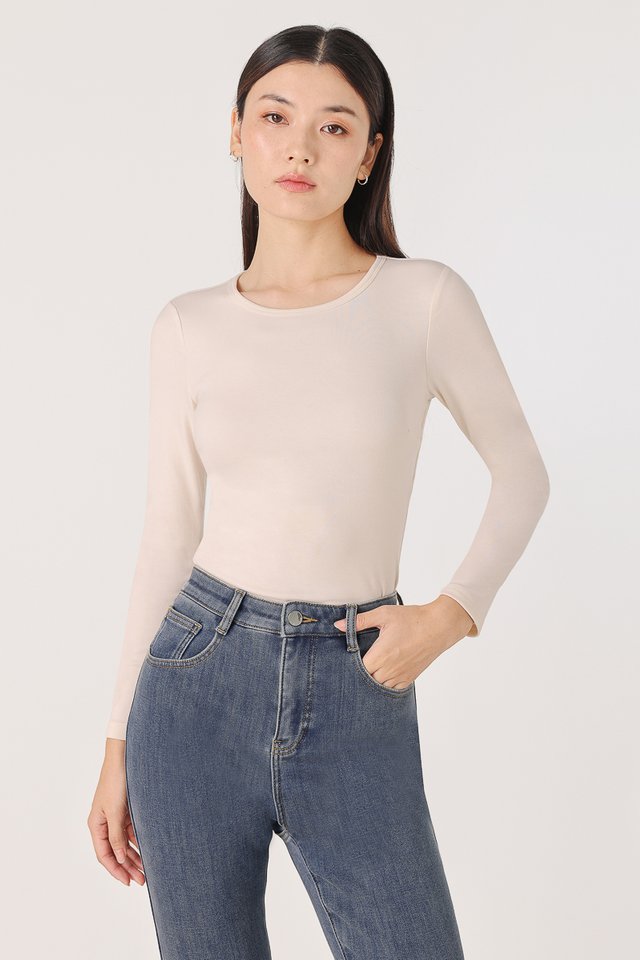 BETHEL PADDED LONG SLEEVE THERMAL TOP (OAT)