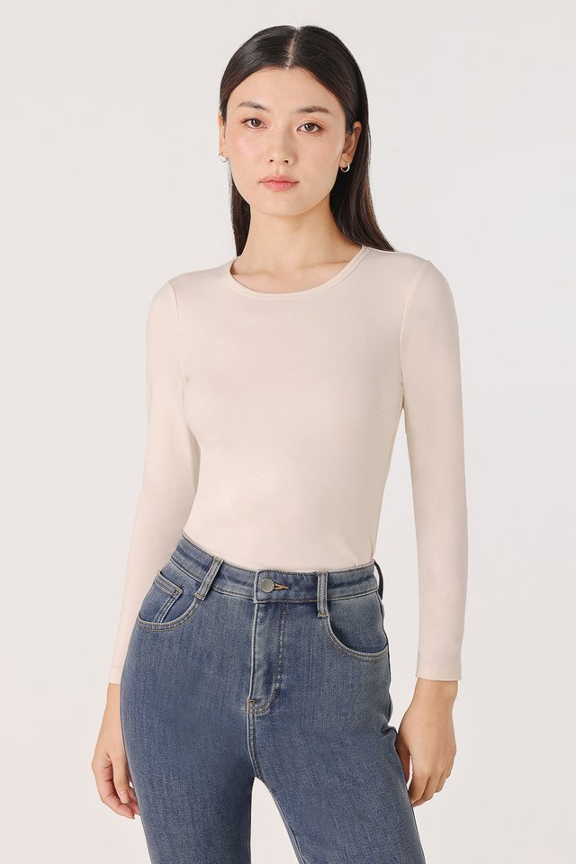 BETHEL PADDED LONG SLEEVE THERMAL TOP (OAT)