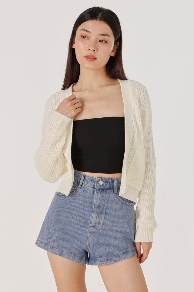 KAELI POCKET KNIT CARDIGAN (OFF-WHITE) *BFF*