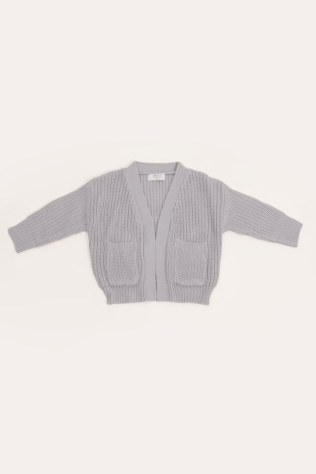 KAELI POCKET KNIT CARDIGAN - MINI GIRL (LILAC) *BFF*