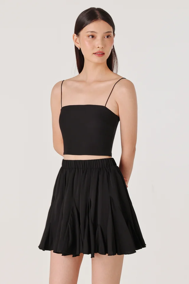 TALITHA GODET FLARE MINI SKORTS (BLACK)