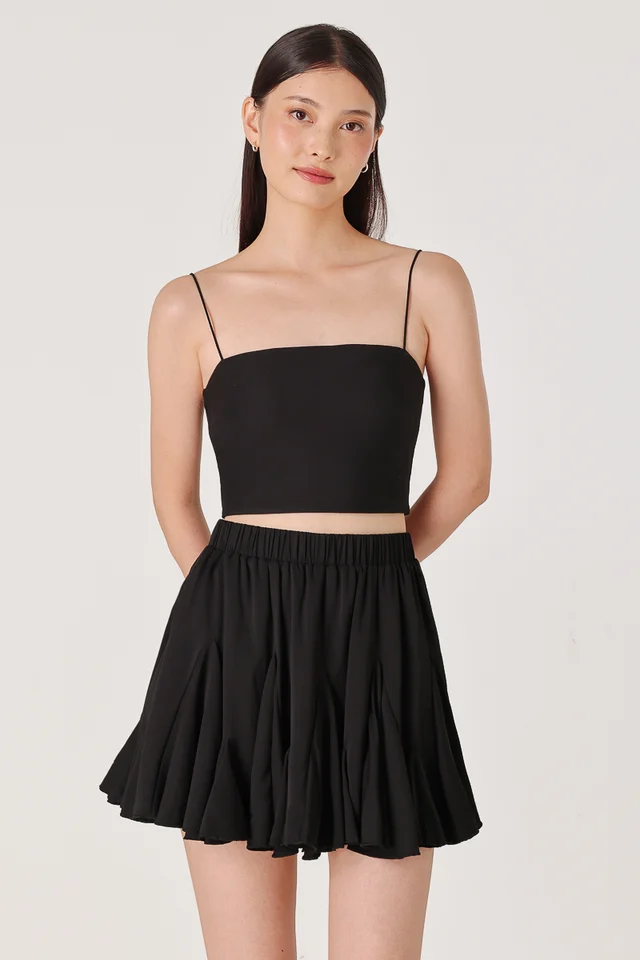 TALITHA GODET FLARE MINI SKORTS (BLACK)