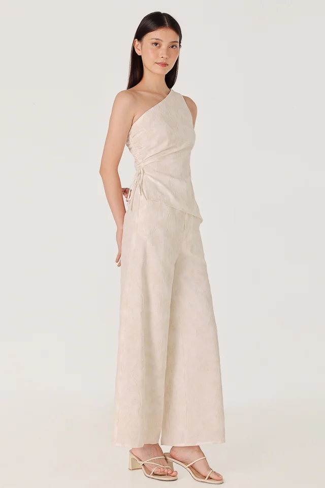 REIKO FLORAL JACQUARD TOGA DRAWSTRING PANTS SET