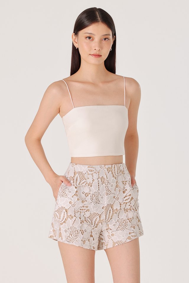 DIORELIA FLORAL GUIPURE LACE SHORTS