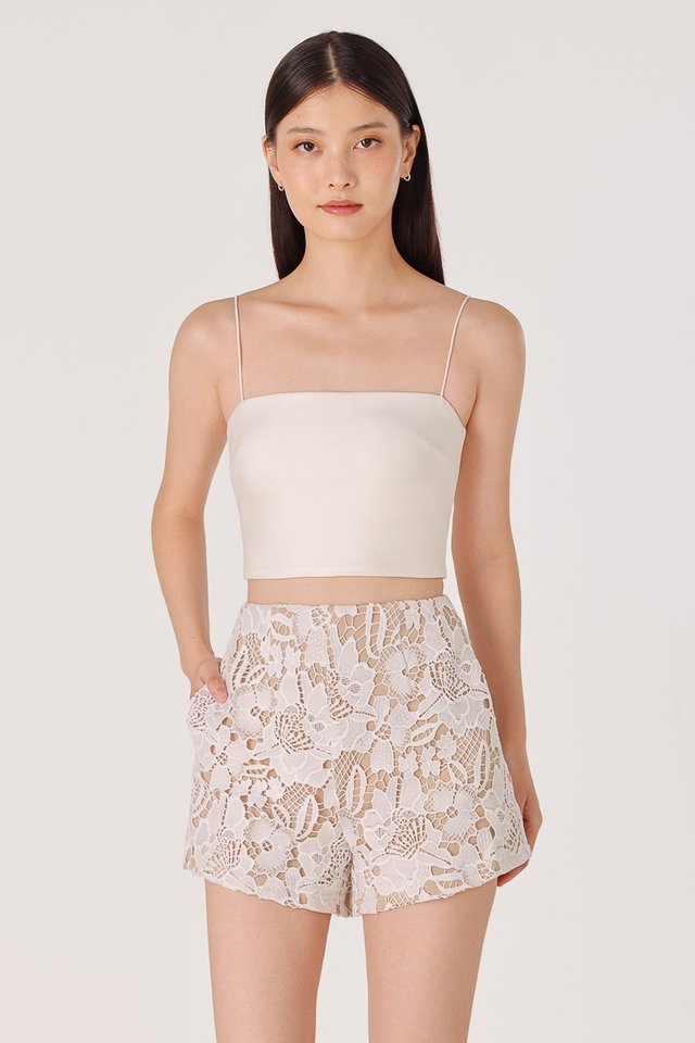 DIORELIA FLORAL GUIPURE LACE SHORTS