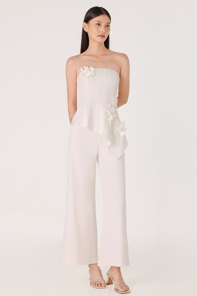 FLORENTINA 3D APPLIQUE FLORAL PANTS SET