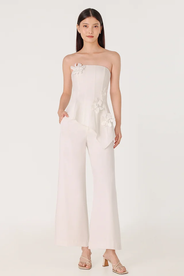 FLORENTINA 3D APPLIQUE FLORAL PANTS SET
