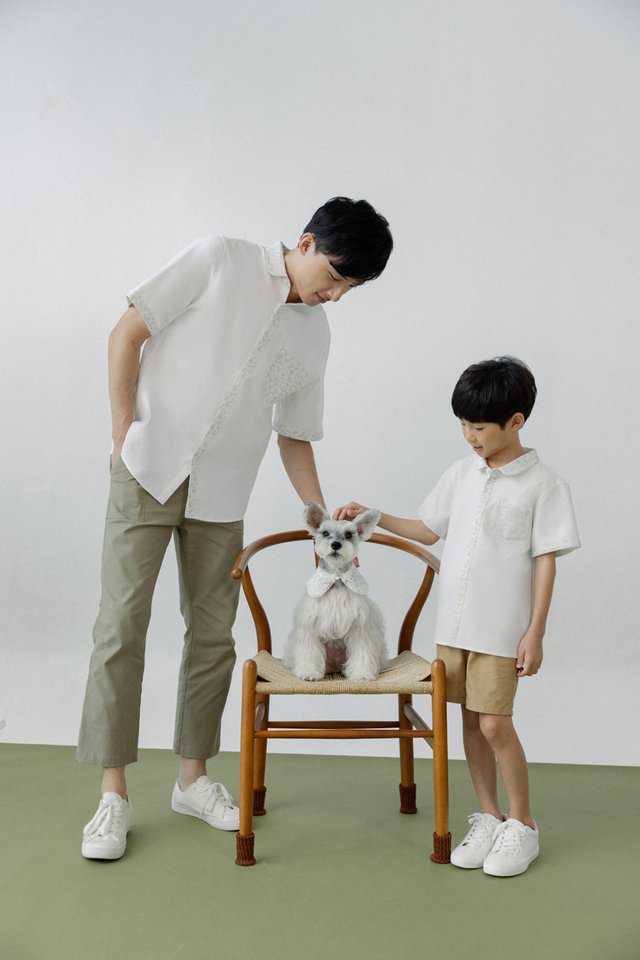 BRANDON LINEN FLORAL BUTTON CONTRAST BUTTON SHIRT