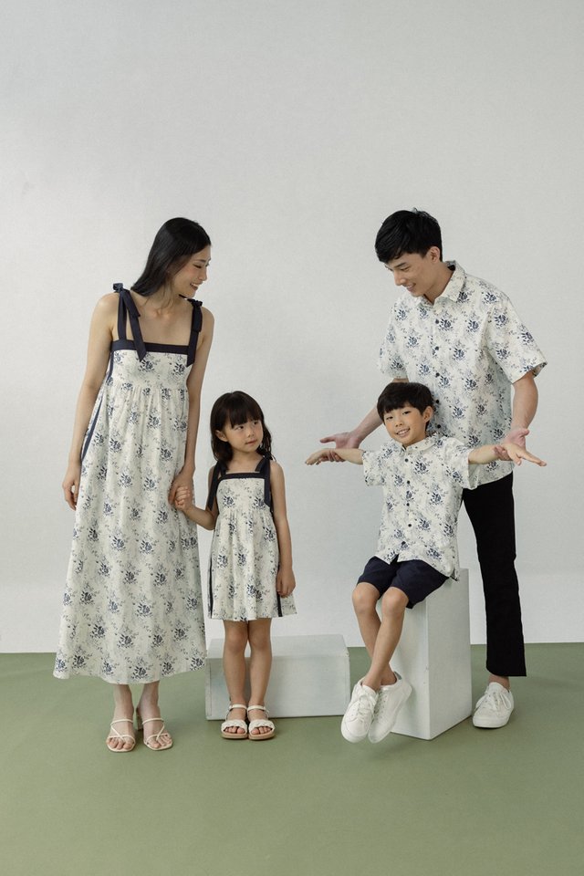 CHASE LINEN FLORAL CONTRAST BUTTON COLLARED SHIRT