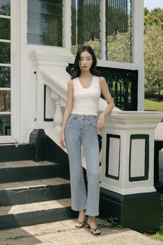 ECSTASY SLIM FIT STRAIGHT LEG DENIM JEANS - REGULAR (LIGHT WASHED)