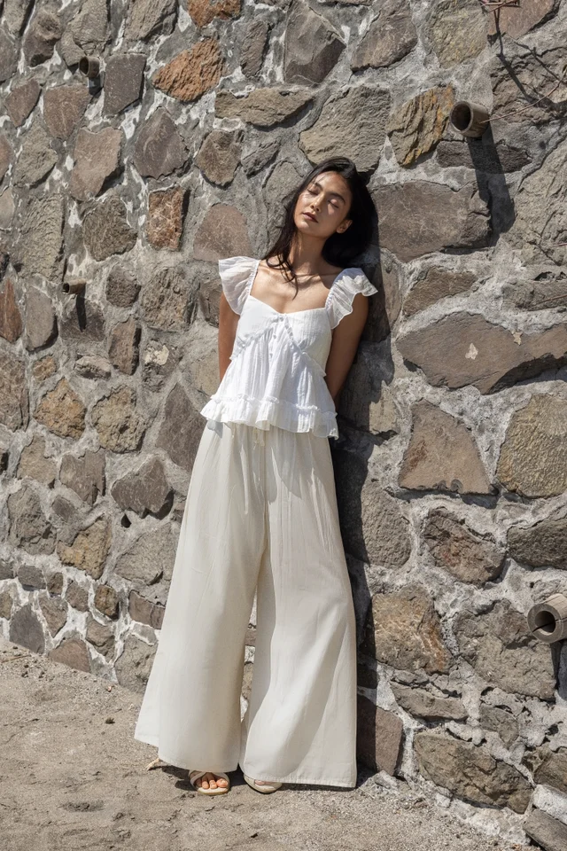 SHILOH RELAXED WIDE LEG DRAWSTRING LOUNGE PANTS (OAT)