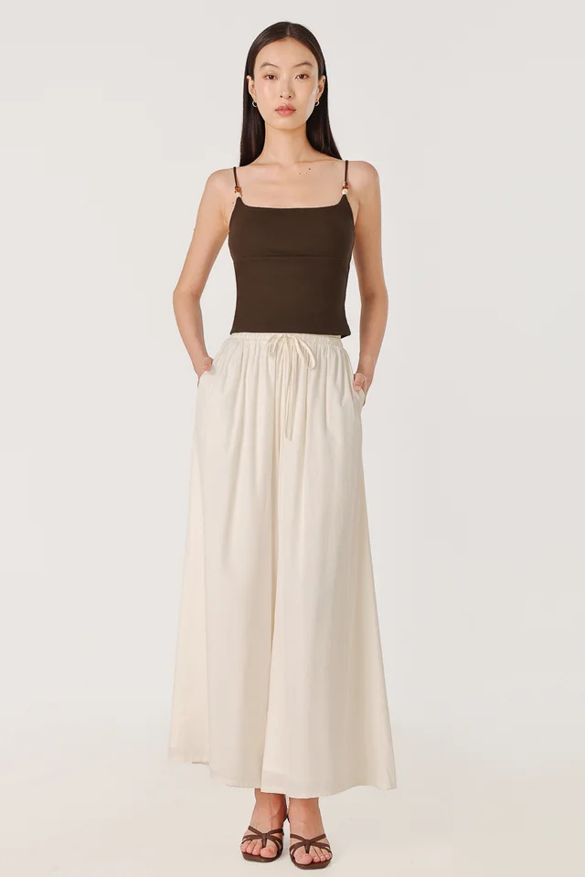 SHILOH RELAXED WIDE LEG DRAWSTRING LOUNGE PANTS (OAT)